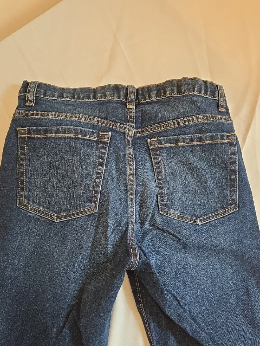 Old Navy Dark Blue Straight Jeans for Kids With Adjustable Waist